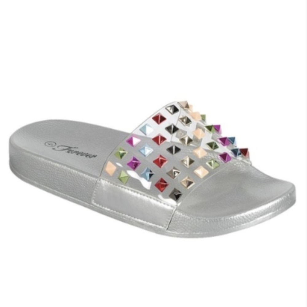 Super cute multi colored gem slides!